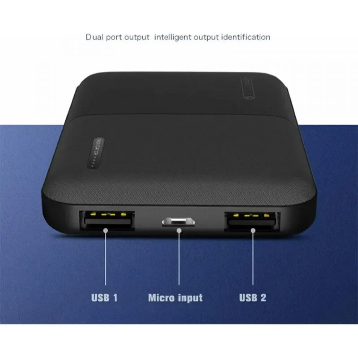 Powerbank Remax Linon 2 RPP-124 10.000mAh, σε μαύρο χρώμα