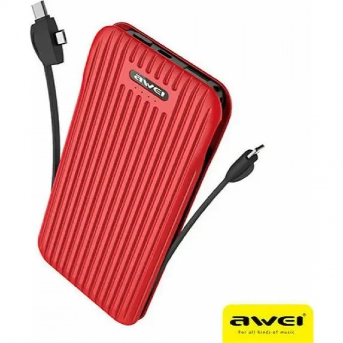 Power Bank Awei P80K 10000mAh, σε κόκκινο χρώμα