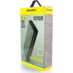 Power Bank Awei P77K Φορητός Φορτιστής High Capacity 12000mAh, σε μαύρο χρώμα