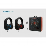 Ακουστικά Stereo KOMC USB Headphones G301, σε μπλε χρώμα