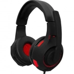 Ακουστικά Stereo KOMC USB Headphones G301, σε κόκκινο χρώμα