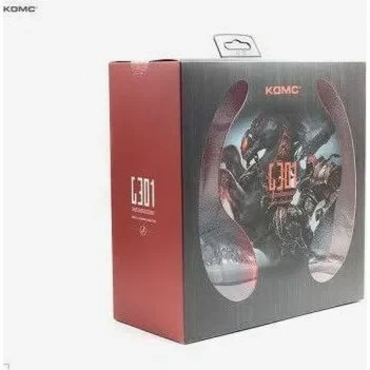 Ακουστικά Stereo KOMC USB Headphones G301, σε κόκκινο χρώμα