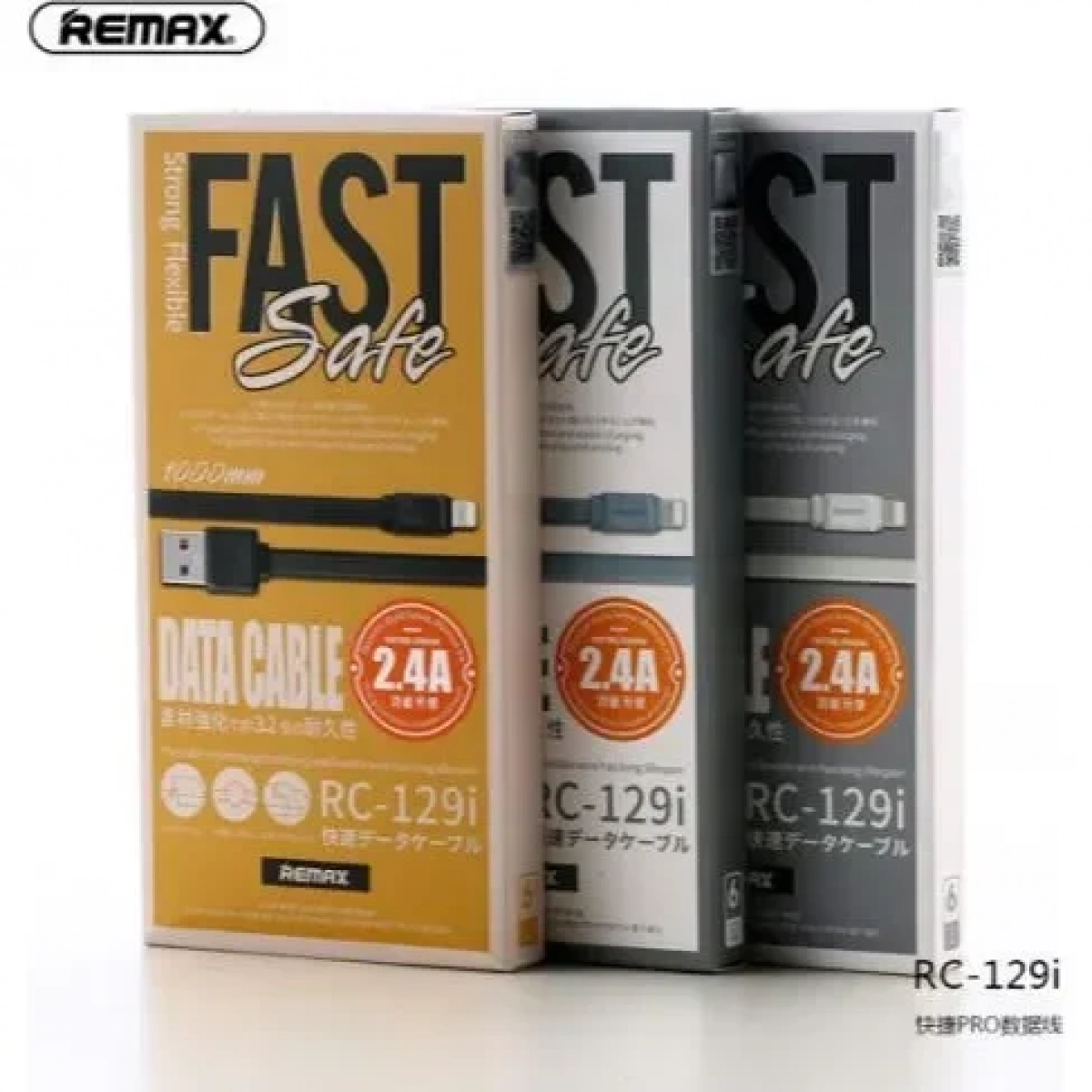 Καλώδιο Φόρτισης Remax Fast Safe RC-129i για Lightning 1m, σε λευκό χρώμα