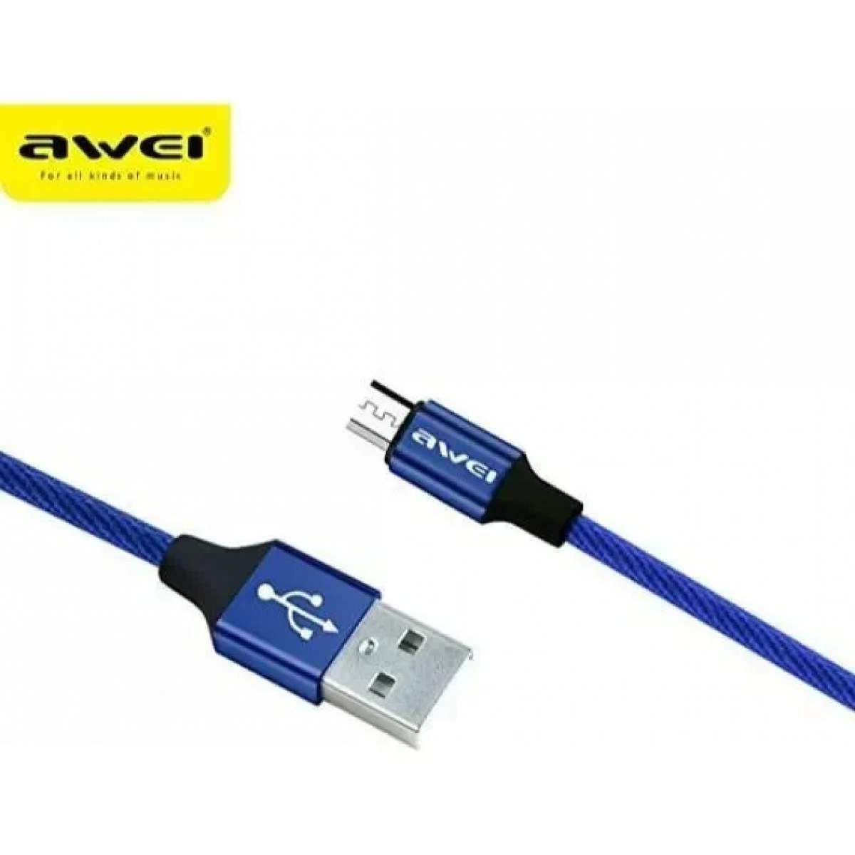 Awei Καλώδιο Ταχείας Φόρτισης Και Δεδομένων USB Σε Micro USB 1m CL-50, σε μπλε χρώμα