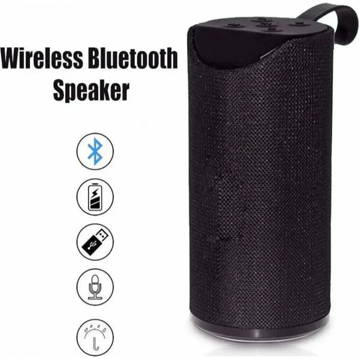 Φορητό Ηχείο T&G TG113 Wireless Bluetooth Speaker Portable Mini, σε μαύρο χρώμα