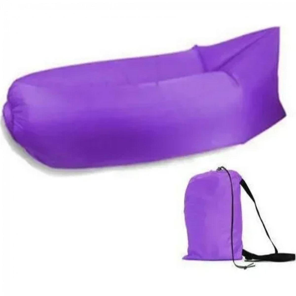 Φουσκωτό Στρώμα & Κάθισμα Ξαπλώστρα Lazy Bag Inflatable Air Sofa 230CM, σε μωβ χρώμα - Image 3