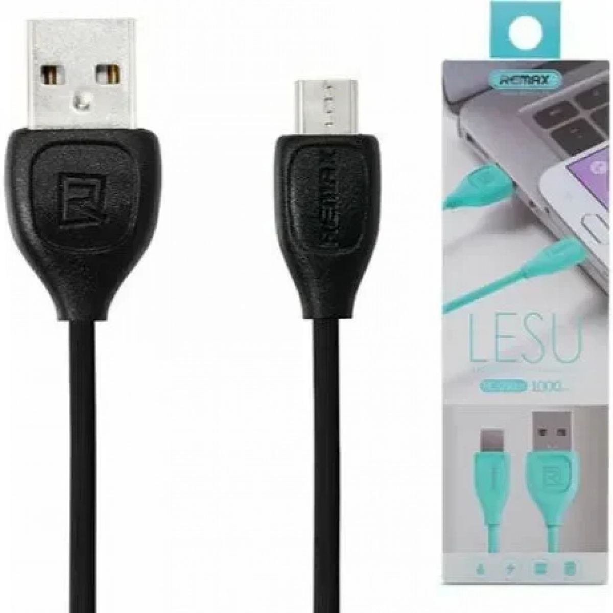 Remax Lesu RC-050m Καλώδιο Φόρτισης και μεταφοράς δεδομένων Micro Usb 1.0m, σε μαύρο χρώμα