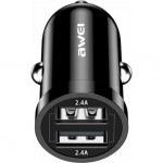 Φορτιστής Αναπτήρα Αυτοκινήτου για 2 USB AWEI C-826