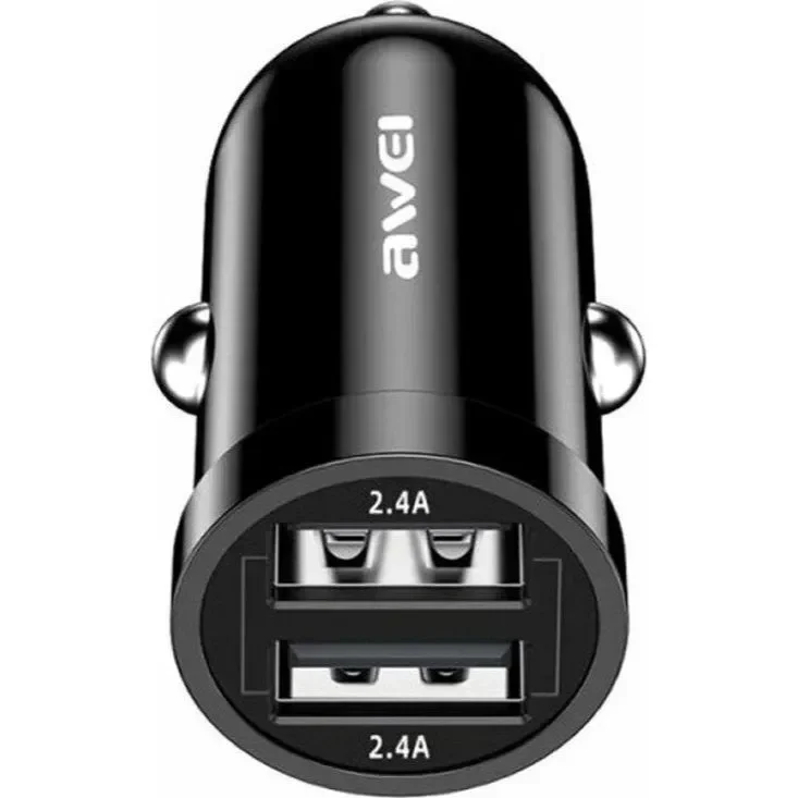 Φορτιστής Αναπτήρα Αυτοκινήτου για 2 USB AWEI C-826