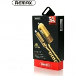 Φορτιστής Αυτοκινήτου Remax Finchy RCC103 με καλώδιο microUSB / Lightning (Χρυσό)