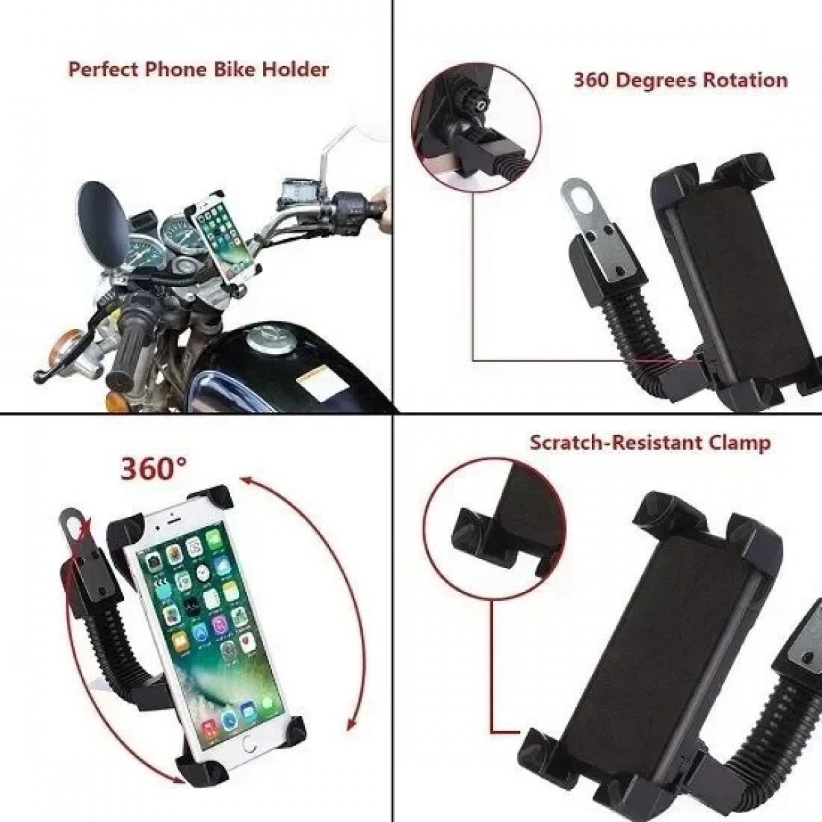 Βάση Στήριξης Για Μοτοσυκλέτα Μέχρι 6.5” – Motorbike Holder, σε μαύρο χρώμα