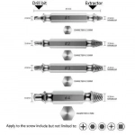 Σετ εξολκέων χαλασμένων βιδών - Screw Remover Speed Out GL-21626