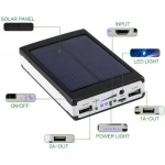 Ηλιακή Μπαταρία Φορτιστής και Φωτιστικό LED – Solar Power Bank 30000mAh Μαύρο