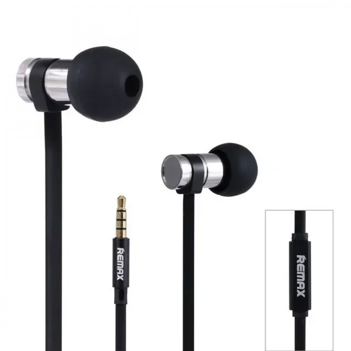 Ακουστικά Remax Earphone RM-565i, σε μαύρο χρώμα