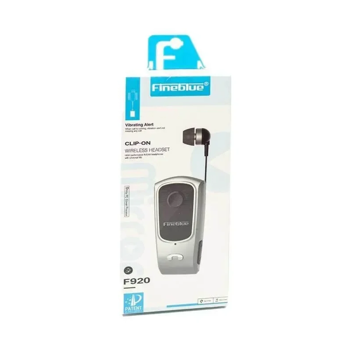 Ακουστικό Bluetoοth Hands Free Fineblue F920, σε ασημί χρώμα