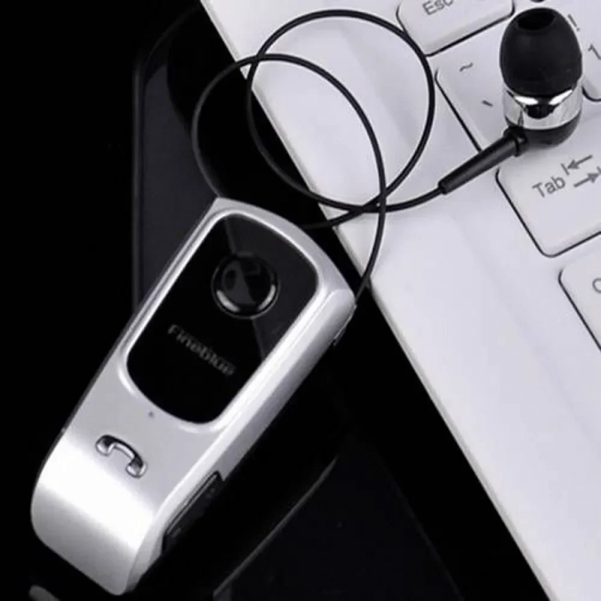 Ακουστικό Bluetoοth Hands Free Fineblue F920, σε ασημί χρώμα