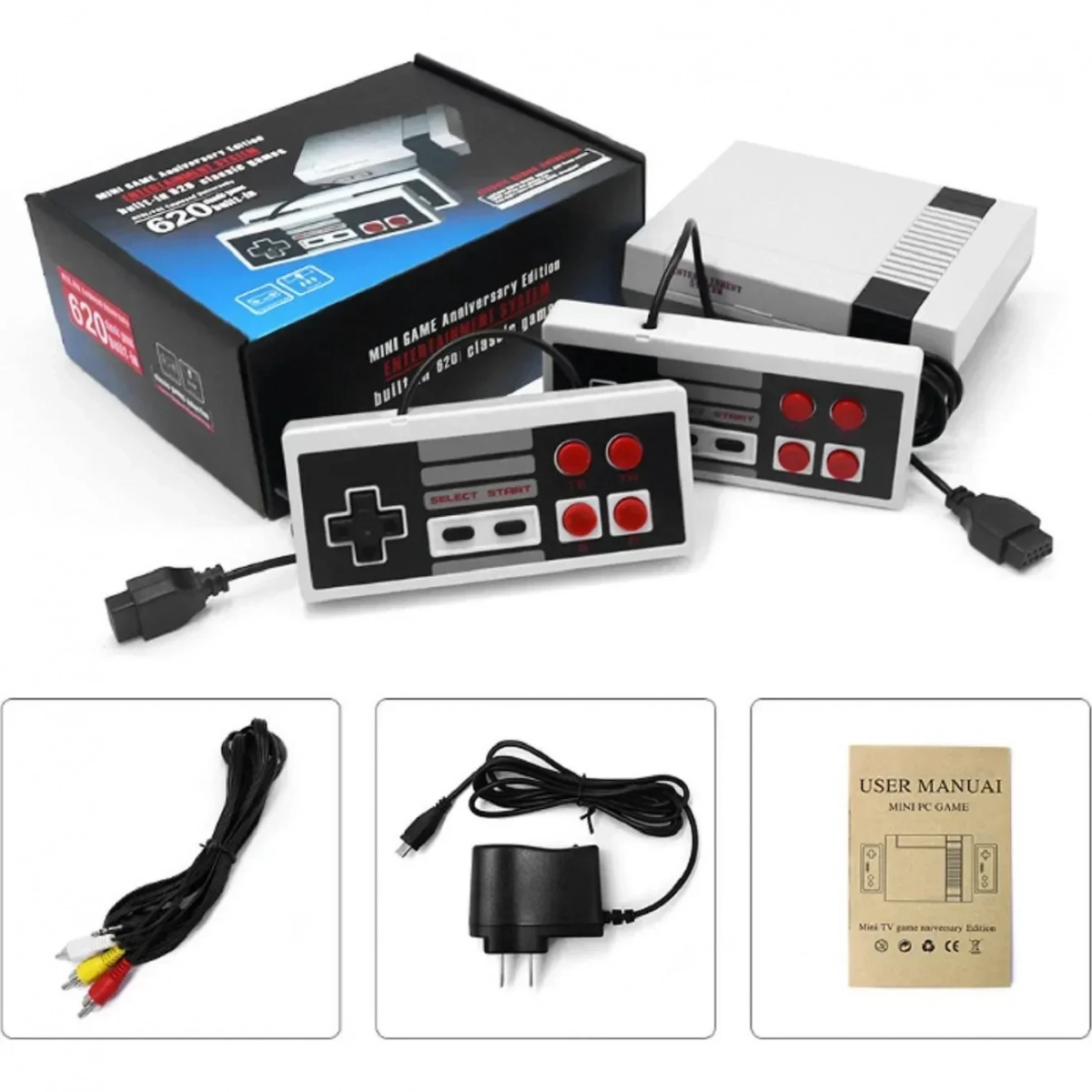 Mini 8 Bit Built-In 620 Classic Games Retro Κονσόλα Παιχνιδιών