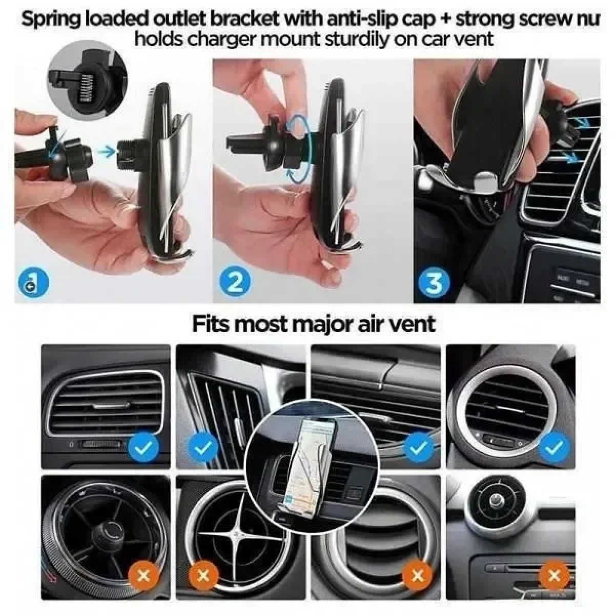 Βάση Κινητών Αυτοκινήτου Car Wireless Charger s5