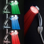 Τηλέφωνο ντους με LED φως που αλλάζει χρώμα ανάλογα με τη θερμοκρασία - RGB LED shower GL-31007