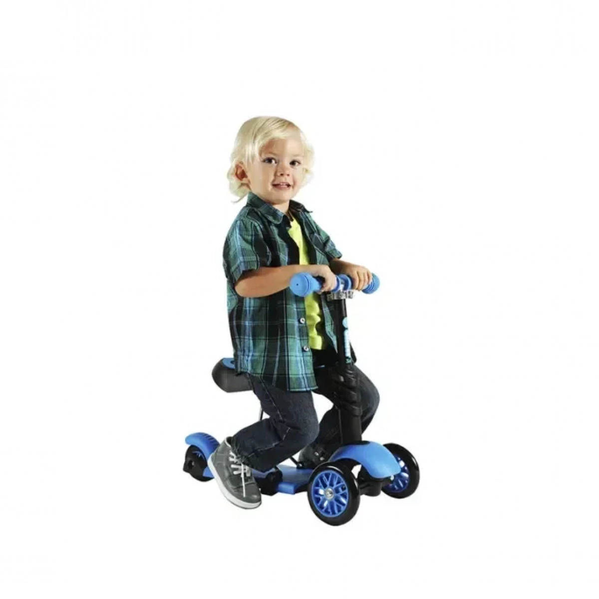 Παιδικό Πατίνι 3 Θέσεων με 3 Τροχούς LED Glider Scooter Μπλε