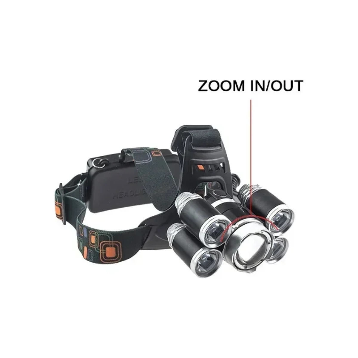 Επαναφορτιζόμενος φακός κεφαλής Must Hunt 5 Led T6
