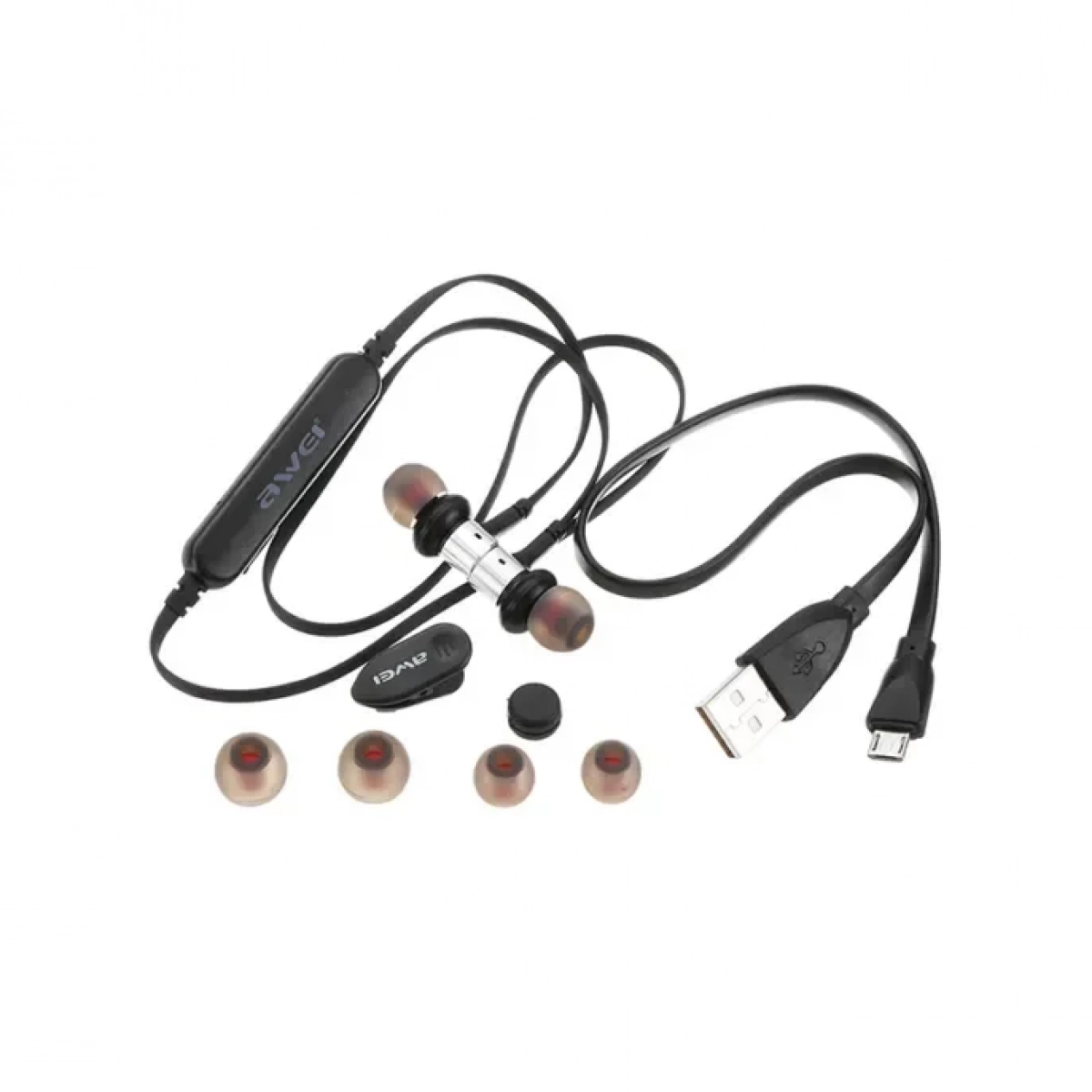 Ακουστικά Bluetooth Wireless Sport Awei B923BL, σε μαύρο χρώμα