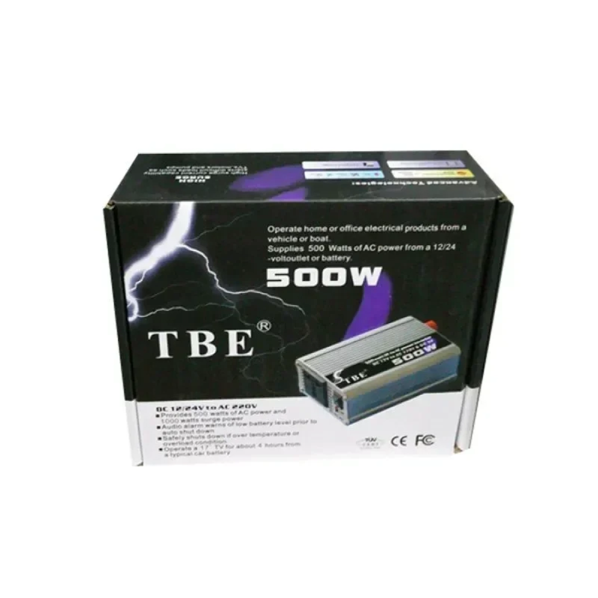 Inverter τροποποιημένου ημιτόνου DC 12V σε AC 220V με USB TBE 500W