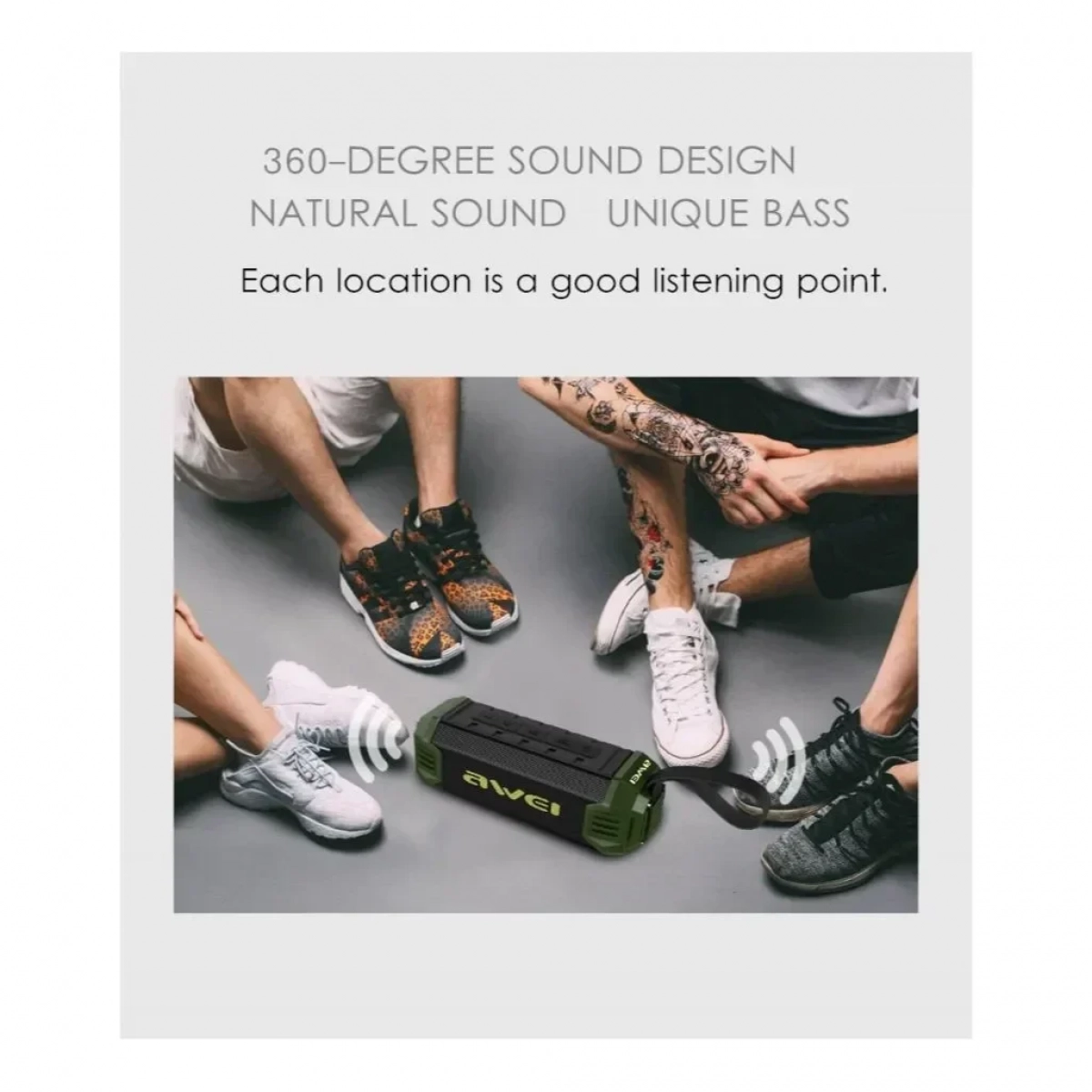 Αδιάβροχο ηχείο Bluetooth Awei Y280 Πράσινο