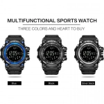 Αδιάβροχο Sport Smartwatch LCD EX16 Ρολόι Bluetooth με Βηματομετρητή + Θερμιδομετρητή, σε μαύρο χρώμα