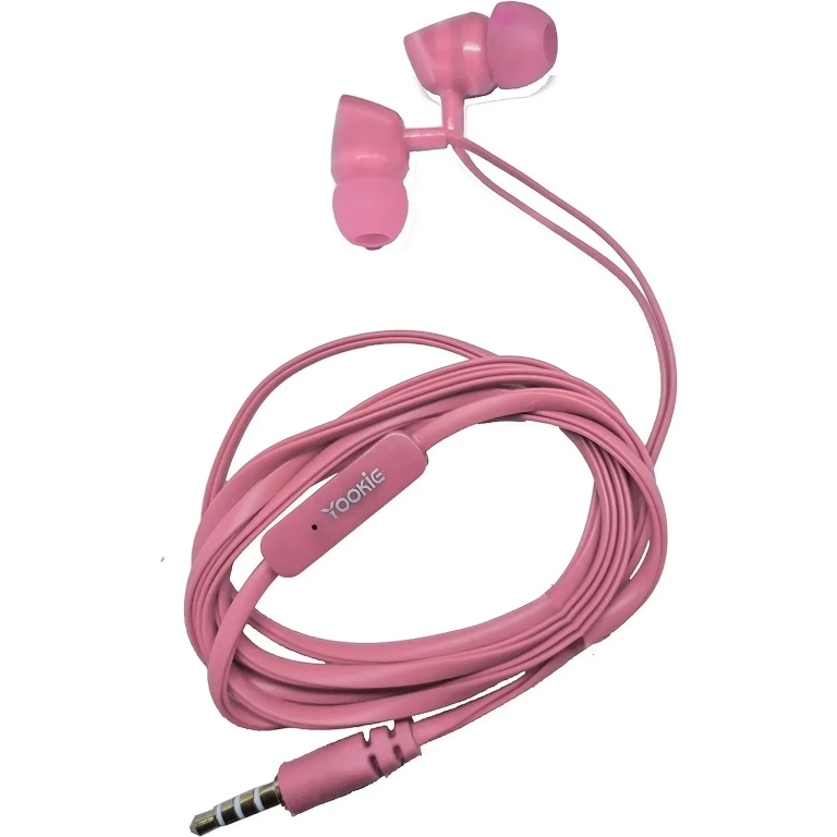 Ακουστικά Handsfree Yookie YK06, σε ροζ χρώμα