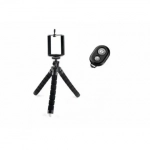 Bluetooth Χειριστήριο και Τρίποδο για Selfie Φωτογραφίες σε μαύρο χρώμα EZRA-ST04