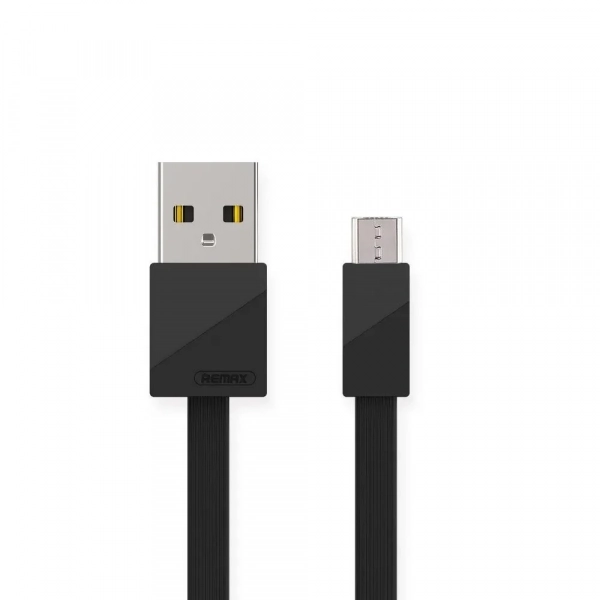 Remax Flat USB 2.0 to micro USB Cable Μαύρο 1m (Blade)