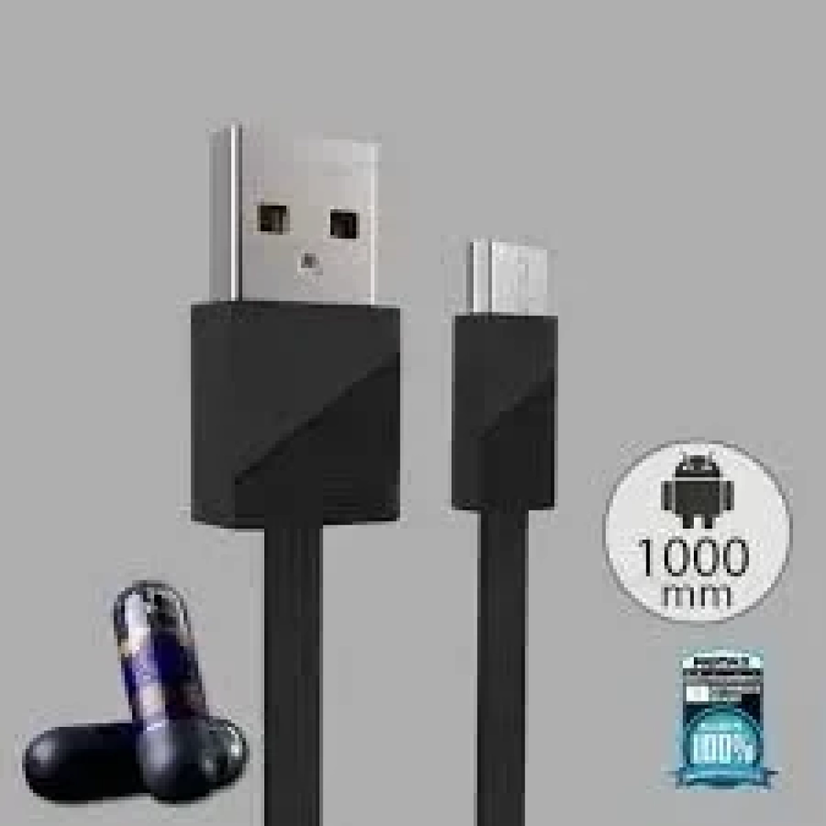 Remax Flat USB 2.0 to micro USB Cable Μαύρο 1m (Blade)