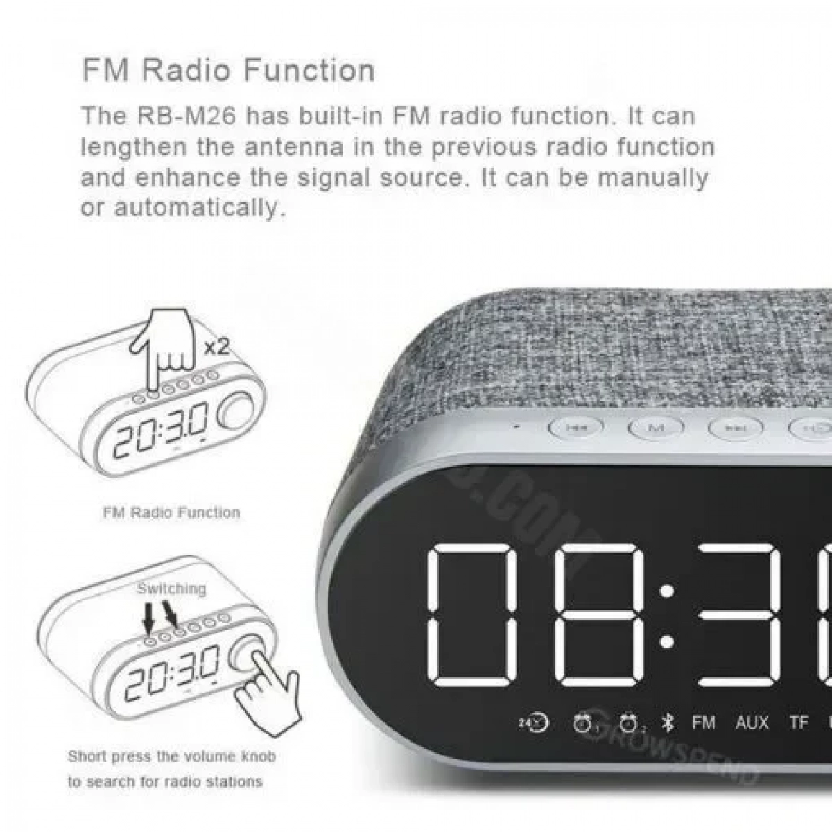 Ηχείο Bluetooth Remax M26 - Γκρι
