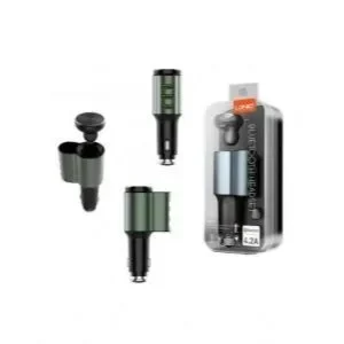 Φορτιστής αναπτήρα με ασύρματο ακουστικό bluetooth Ldnio CM21, σε γκρι χρώμα