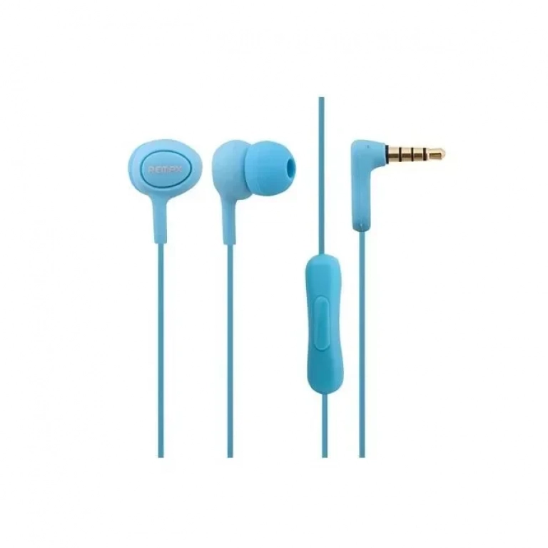 Remax RM-515 Ακουστικά earphone με μικρόφωνο, σε γαλάζιο χρώμα