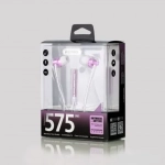 Ακουστικά Remax Earphone RM-575, σε ροζ χρώμα