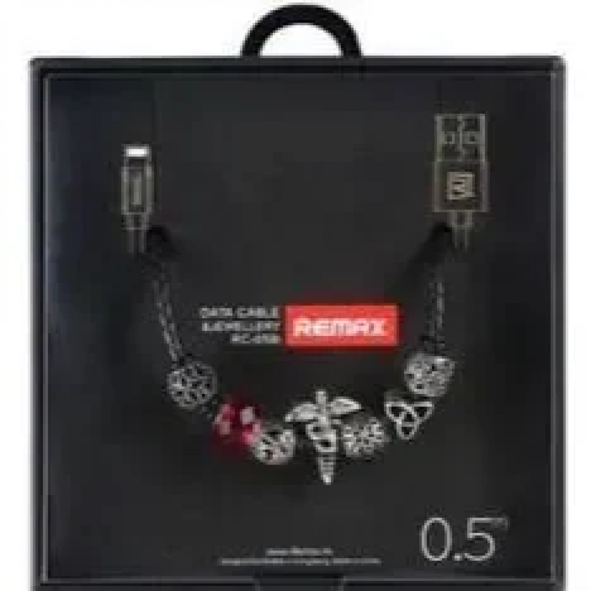 Καλώδιο - Κόσμημα Remax RC-058m Data Cable Jewellery Usb to Micro Usb, σε κόκκινο χρώμα