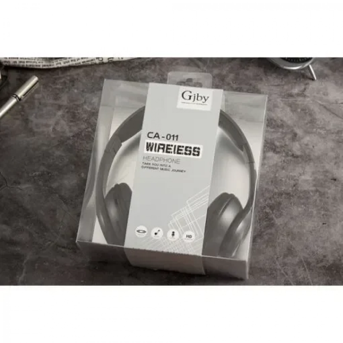 Ασύρματα Ακουστικά Gjby CA-011 Foldable Bluetooth Headset, σε μαύρο χρώμα