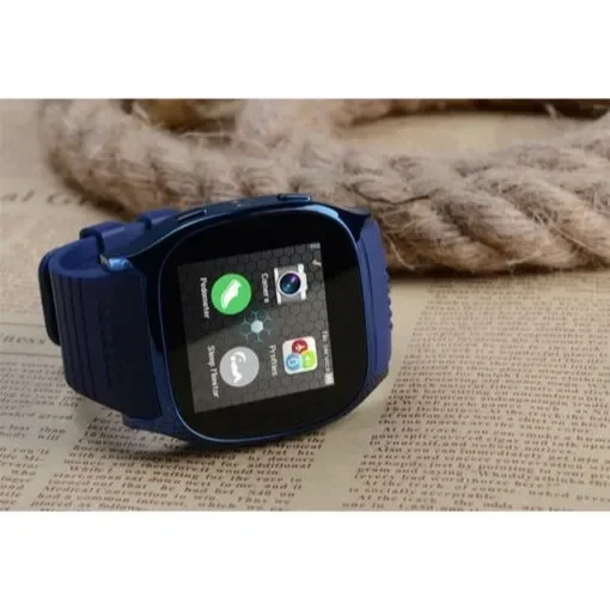 Smart Watch - Ρολόι Κινητό Τηλέφωνο Τ8 Sim, σε μπλε χρώμα