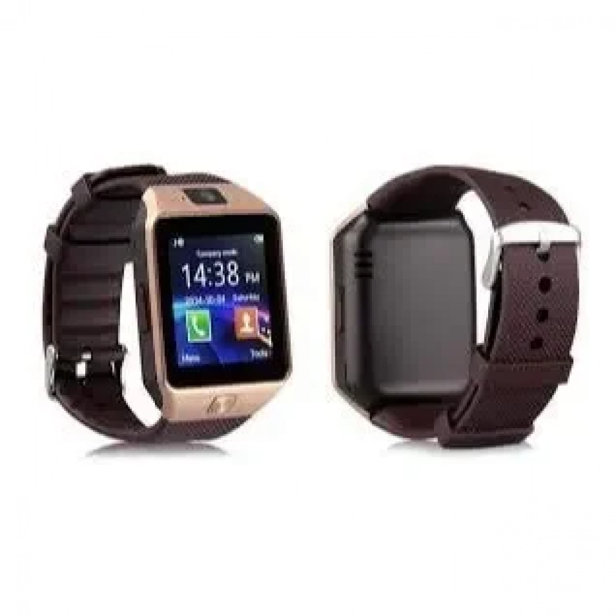 Smartwatch DZ09, σε ροζ/χρυσό χρώμα