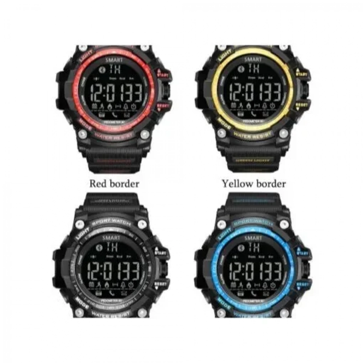 Αδιάβροχο Sport Smartwatch LCD EX16 Ρολόι Bluetooth με Βηματομετρητή & Θερμιδομετρητή, σε κόκκινο χρώμα
