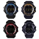 Αδιάβροχο Sport Smartwatch LCD EX16 Ρολόι Bluetooth με Βηματομετρητή & Θερμιδομετρητή, σε μπλε χρώμα
