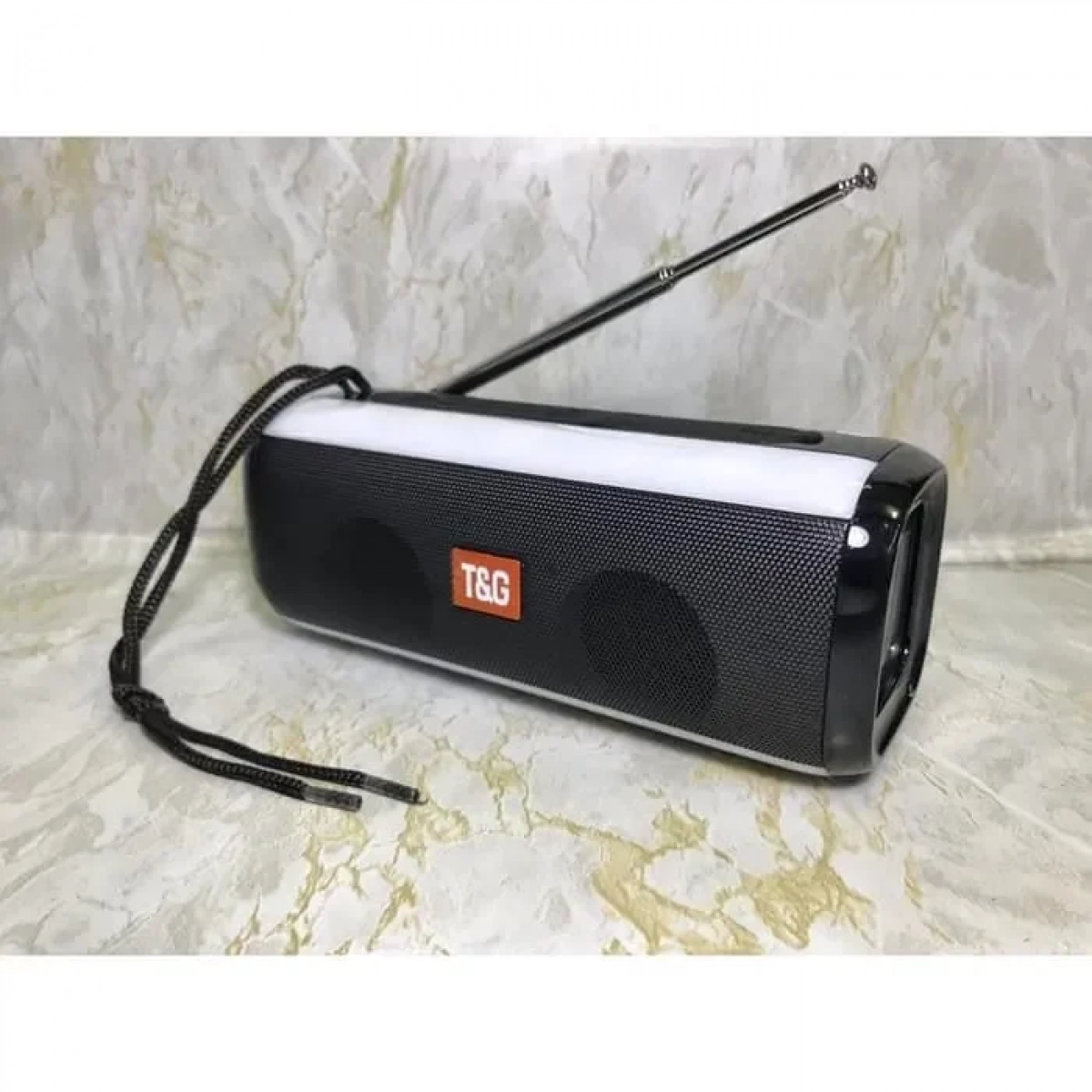 Φορητό Ασύρματο Ηχείο Bluetooth με LED Φωτισμό & FM Ραδιόφωνο - T&G TG-144T, σε μαύρο χρώμα