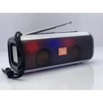 Φορητό Ασύρματο Ηχείο Bluetooth με LED Φωτισμό & FM Ραδιόφωνο - T&G TG-144T, σε μαύρο χρώμα