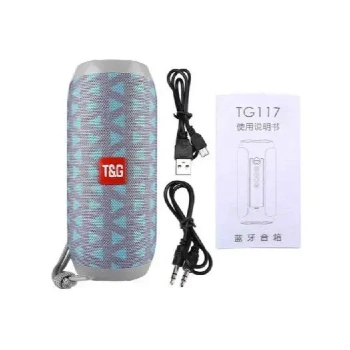 Φορητό Ασύρματο Ηχείο Bluetooth T&G TG-117, σε γαλάζιο/γκρι χρώμα