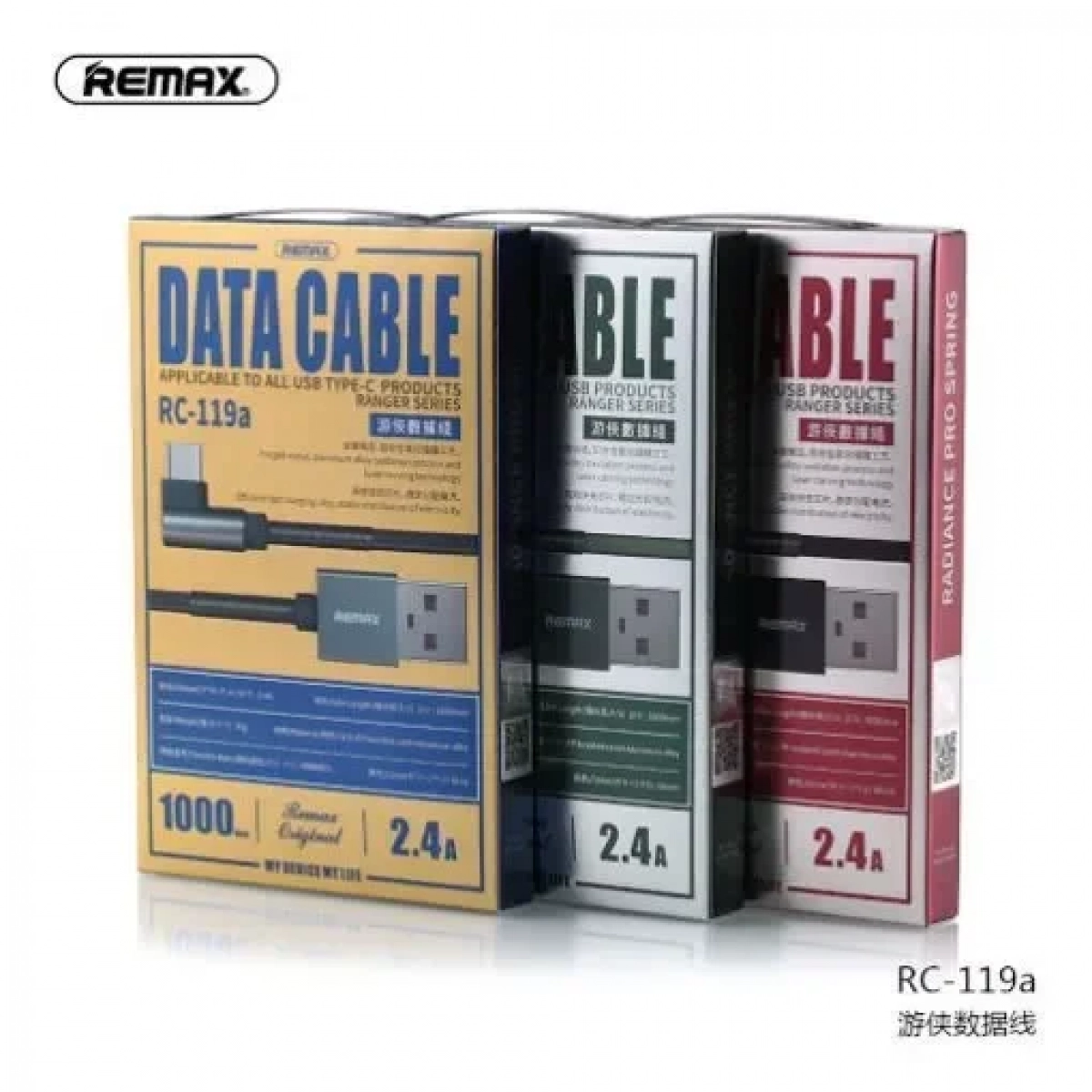 REMAX Γωνιακό Καλώδιο Μεταφοράς Δεδομένων 90° Type C RC-119a, σε πράσινο χρώμα