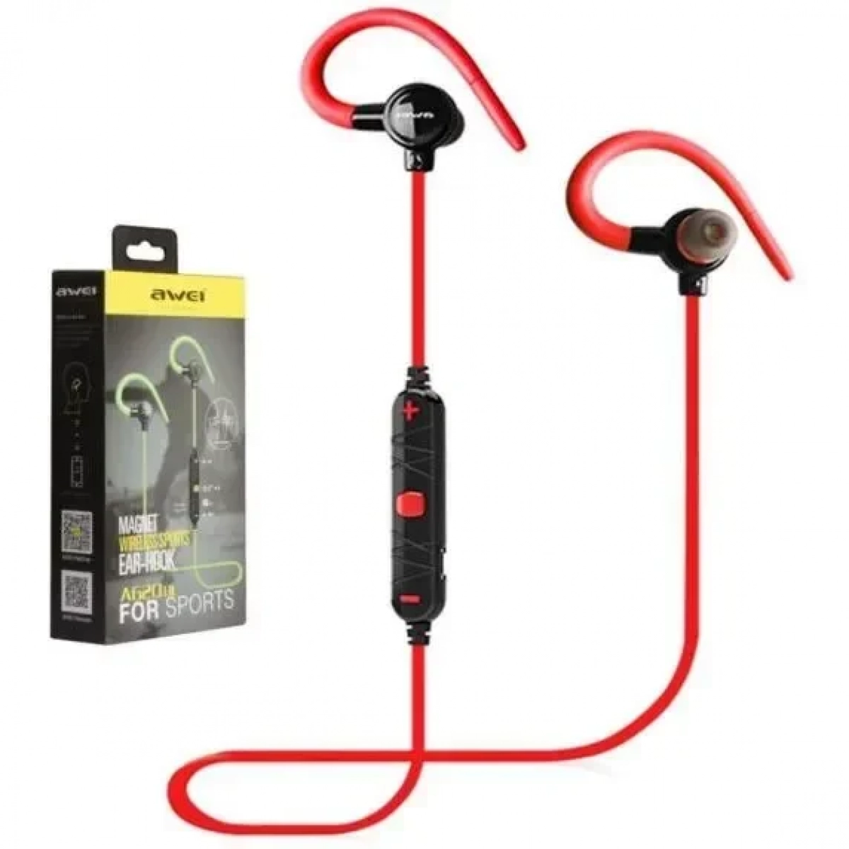 Ασύρματα Bluetooth Ακουστικά AWEI a620BL, σε κόκκινο χρώμα