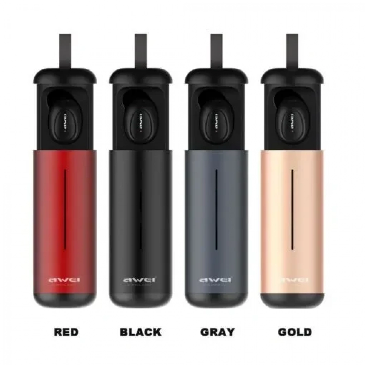 Ασύρματα Bluetooth Ακουστικά με Βάση Φόρτισης Awei T5, σε γκρι χρώμα