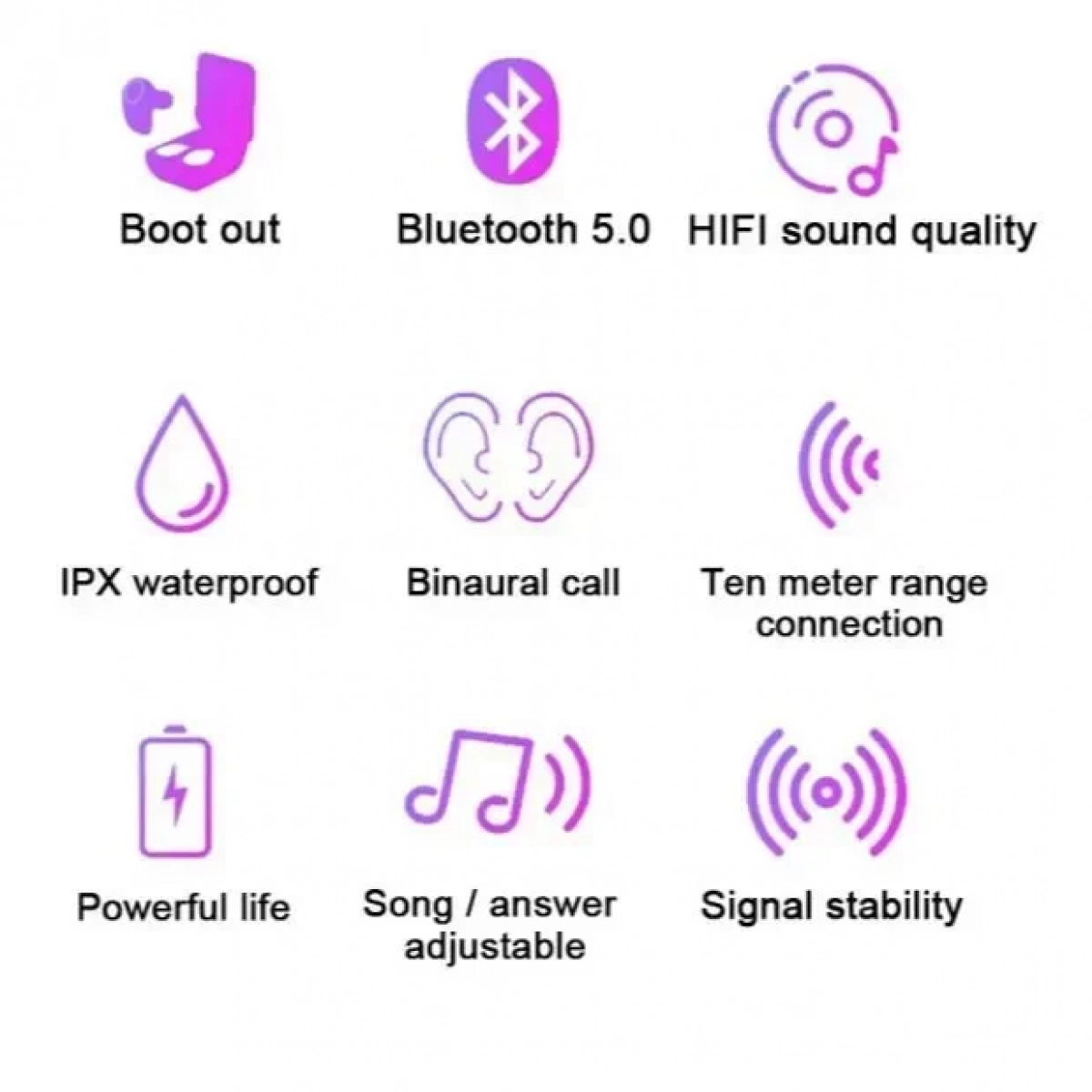 Ασύρματα ακουστικά Bluetooth 5.0 με θήκη φόρτισης DT-11, σε μαύρο χρώμα